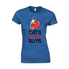 Cats before guys női póló - egyedi mintás, 12 szín, S-2XL női póló