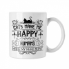  Cats make me happy humans make my head hurt - Fehér Bögre