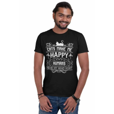  Cats make me happy humans make my head hurt - Férfi Póló