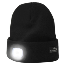  Cattara BLACK LED-es fejlámpa sapka USB-töltéssel