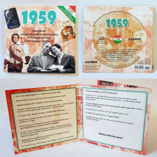  CD-s évszámos üdvözlőlap, képeslap 1959 party kellék