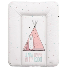 CEBA puha pelenkázó alátét komódra 70 × 50 cm, Lolly Polly Lama pelenkázó matrac