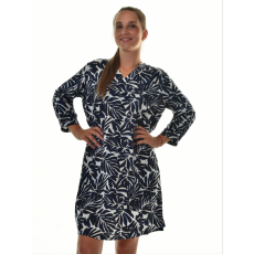 Cecil női hétköznapi ruha - elegáns, sötétkék és fehér foliákkal díszített 144603-36831