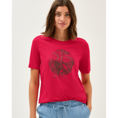 Cecil Női Póló - Piros, Egyszerű Design, Elöl Dekoratív Nyomat 323785-36759