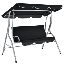  Cecina 3 személyes hintaágy kerti nyugágy fekete 25404 kerti bútor