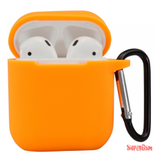 CELLECT Airpods 1,2 szilikon tok, Naracssárga, 2.5mm fülhallgató, fejhallgató tok