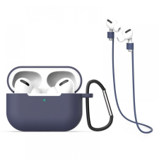 CELLECT AirPods Pro 3az1-ben tok, akasztó, összekötő pánt kék (AIRPODSP-3IN1CASE-BL) fülhallgató, fejhallgató tok