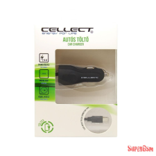 CELLECT Autós töltő Micro USB csatlakozással, 2.4A mobiltelefon kellék