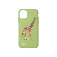 CELLECT Case AND PRO Cellect GoGreen iPhone 12, 5.4'', Zöld, Zsiráf tok és táska