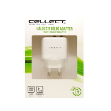 CELLECT Hálózati töltő adapter 2 USB csatalkozóval (5V / 3.1A) mobiltelefon kellék