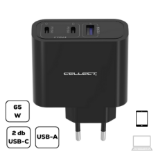 CELLECT Hálózati töltő adapter gyorstöltő funkcióval 65W mobiltelefon kellék