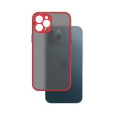 CELLECT iPhone 14 Pro Max tok áttetsző-piros/fekete (CEL-MATTIPH1467PMRBK) tok és táska
