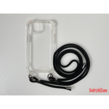 CELLECT iPhone 15 Plus TPU+PC Átlát.tok,Fekete zsinórral tok és táska