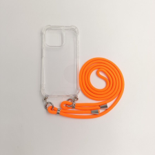 CELLECT iPhone 15 Pro Max TPU+PC Átlát.tok,Narancssár. Zsinórral tok és táska