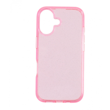 CELLECT Iphone 16 csillámos szilikon hátlap, Pink tok és táska