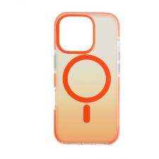 CELLECT Iphone 16 Pro mágneses tok, Narancs-Átlátszó tok és táska