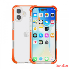 CELLECT iPhone 16 ütésálló szilikon hátlap, Narancs tok és táska