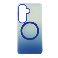 CELLECT Mágneses szilikon tok Samsung Galaxy S26 kék-átlátszó (CEL-MAG-S26-BLTP) tok és táska