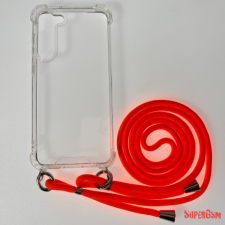 CELLECT Sam S24 Ultra TPU+PC Átlát.tok,Narancssár. zsinórral tok és táska