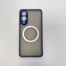 CELLECT Samsung S25 Edge mágneses műanyag tok, kék,zöld (CEL-MATTM-S25E-BLG) tok és táska