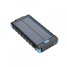  Cellect Solar Power Bank, 10000mAh, Fekete-Kék power bank