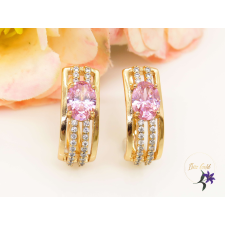  Cellina antiallergén rózsaszín köves fülbevaló 18K - rózsaszín fülbevaló