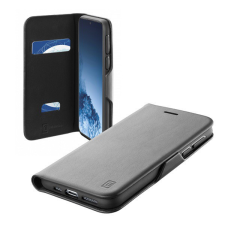 CELLULARLINE BOOK CLUTCH tok álló, bőr hatású (FLIP, oldalra nyíló, bankkártyatartó funkció) FEKETE [Samsung Galaxy S21 Plus (SM-G996) 5G] tok és táska