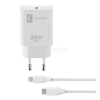 CELLULARLINE hálózati töltő Type-C aljzat (20W, PD gyorstöltő + Type-C - lightning kábel) FEHÉR (ACHIPDKITC2LMFI20W)