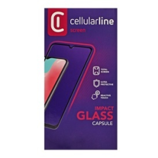 CELLULARLINE IMPACT GLASS CAPSULE képernyővédő üveg (2.5D full cover, íves, karcálló, ultravékony, 0.2 mm, 9H) FEKETE | mobiltelefon kellék