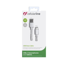 CELLULARLINE USB data cable with USB-C connector and Power Delivery (PD) support, 60W cable 1,2m White kábel és adapter
