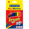 Centropen 8773 Brush Marker, 8 db a csomagban
