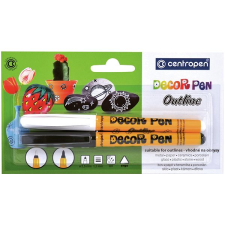 Centropen Decor toll 2628 outline fehér+fekete BL filctoll, marker