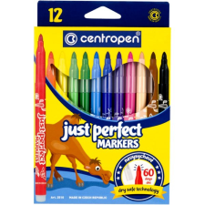 Centropen Perfect 2510 marker, kiszáradásmentes, 12 db filctoll, marker