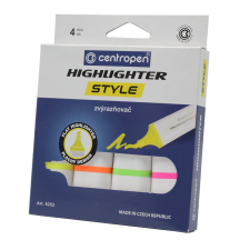 Centropen Szövegkiemelő CENTROPEN 6252 vágott 1-4,6 mm 4db-os készlet neon filctoll, marker