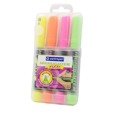 Centropen Szövegkiemelő rugalmas véggel CENTROPEN 8542 vágott 1-5 mm 4db-os készlet filctoll, marker