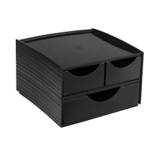 CEP Irattároló doboz, CEP Build A Box, 3 fiókos, fekete, 1-21 F naptár, kalendárium