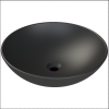 CeraStyle ANTRACIT MATT - CeraStyle ZERO Top Counter - kerek - pultra ültethető porcelán mosdókagyló - Ø 46 cm