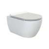 CeraStyle CITY MATT fehér porcelán fali WC - perem nélküli - rejtett szerelésű - mély öblítésű
