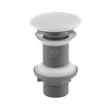 CeraStyle Klikk - klakk leeresztőszelep - KEREK - matt fehér - túlfolyós mosdókagylóhoz - Ø 73 mm szaniter