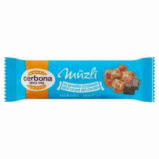 Cerbona Élelmiszergyártó Kft. Cerbona sós karamellás-étcsokoládés müzliszelet 20 g reform élelmiszer