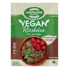 Cerbona Élelmiszergyártó Zrt. Rizskása CERBONA Vegán gluténmentes étcsokoládés-málnás 45g reform élelmiszer