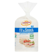 Cerbona Fit &amp;amp; Snack puffasztott rizsszelet natúr 90 g előétel és snack