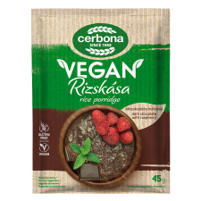 Cerbona vegán, gluténmentes étcsokoládés rizskása málnával 45 g reform élelmiszer