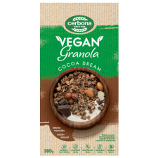 Cerbona Vegán kakaós-mandulás granola müzli, cukor hozzáadása nélkül 300 g reform élelmiszer