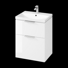 Cersanit CITY ALSÓSZEKRÉNY MOSDÓVAL 60X79,6X45CM, FÉNYES FEHÉR, 2 FIÓKKAL, FÜGGESZTETT fürdőszoba bútor