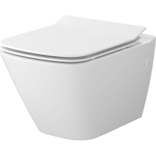 Cersanit Mesto perem nélküli szögletes fali WC lecsapódságátlós duroplast ülőkével szaniter