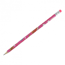  Ceruza 1 db HB hengeres mintás radíros - rózsaszín ceruza