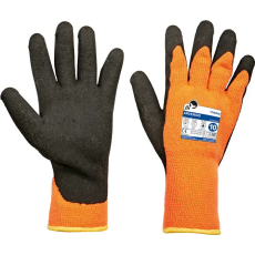 Cerva ARVENSIS kesztyű, latex narancs 10