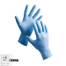 Cerva BARBARY kesztyű nitril puderes (kék*, 10 -100 db) védőkesztyű