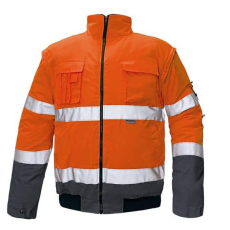 Cerva Clovelly Pilot Láthatósági Téli Dzseki HV Narancssárga/Sötétkék - 3XL